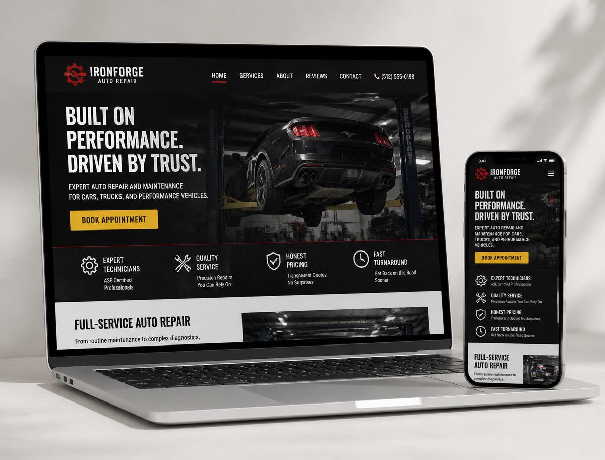 Northside Auto Repair website preview