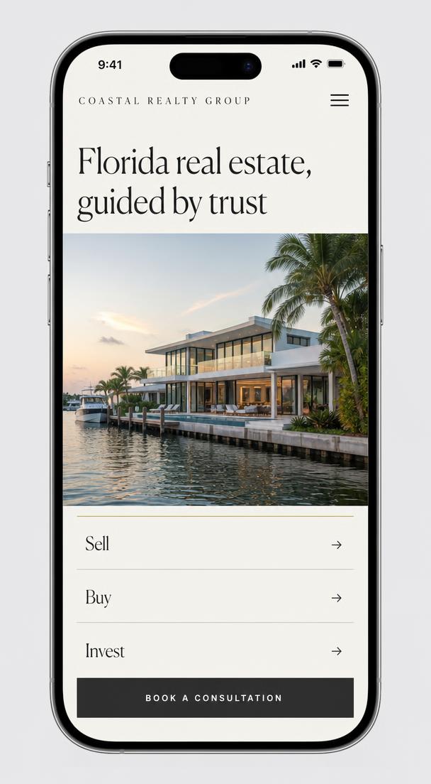 Coastal Realty Group mobile website design